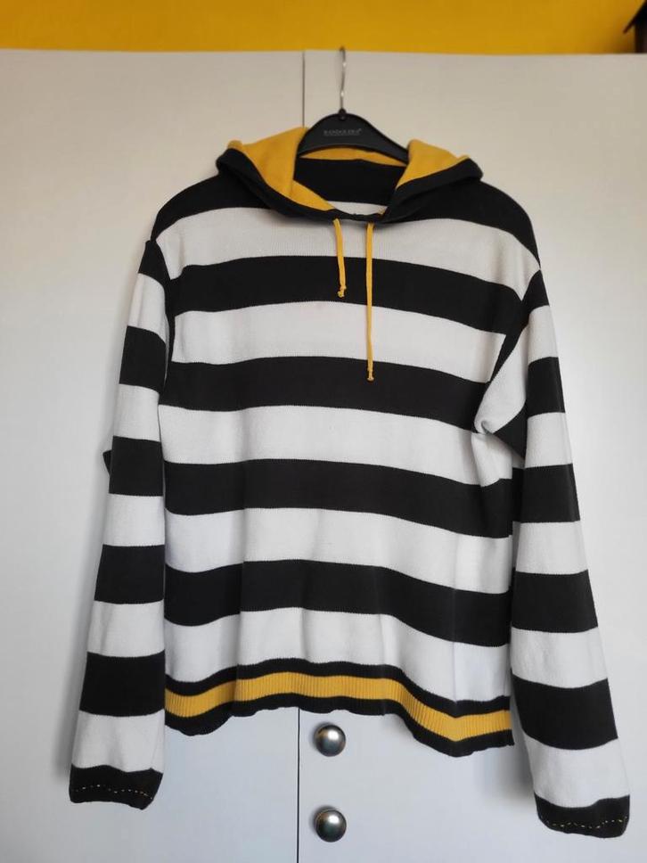 Bretonse trui zwart wit gele streep Bonaparte 38 / M, Kleding | Dames, Truien en Vesten, Zo goed als nieuw, Maat 38/40 (M), Zwart