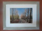 Pastel Schilderij Boslandschap Ingelijst, Ophalen of Verzenden