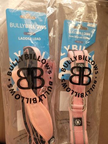 Bullybillows roze hondenriem en halsband. beschikbaar voor biedingen