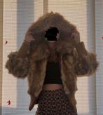 Luxe echte vossenbont jas, Ophalen of Verzenden, Zo goed als nieuw, Maat 36 (S), Bruin