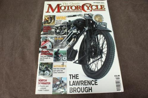 Classic Motorcycle oktober 2003 Brough MV Matchless Norton, Boeken, Motoren, Gelezen, Ophalen of Verzenden