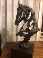 bronzen abstracte paarden hoofd buste beeld paard horse, Ophalen of Verzenden