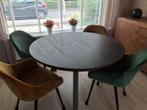 Eethoek met 4 kuipstoelen., Ophalen, Gebruikt, Rond, Vier personen