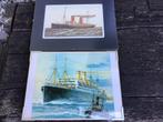 Prenten van s.s. Campania en s.s. Deutschland, Ophalen of Verzenden, Voor 1940, Zo goed als nieuw
