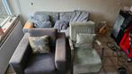 Bank en 2 stoelen - Gebruikt, Ophalen, Gebruikt, 75 tot 100 cm, Stof