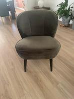 Woood sara fauteuil velvet warm groen, Huis en Inrichting, Fauteuils, Ophalen, Zo goed als nieuw, 50 tot 75 cm