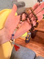 Japa Mala 7 Chakra's Edelstenen & Zilver, Bruin, Nieuw, Ophalen of Verzenden, Steen of Mineraal