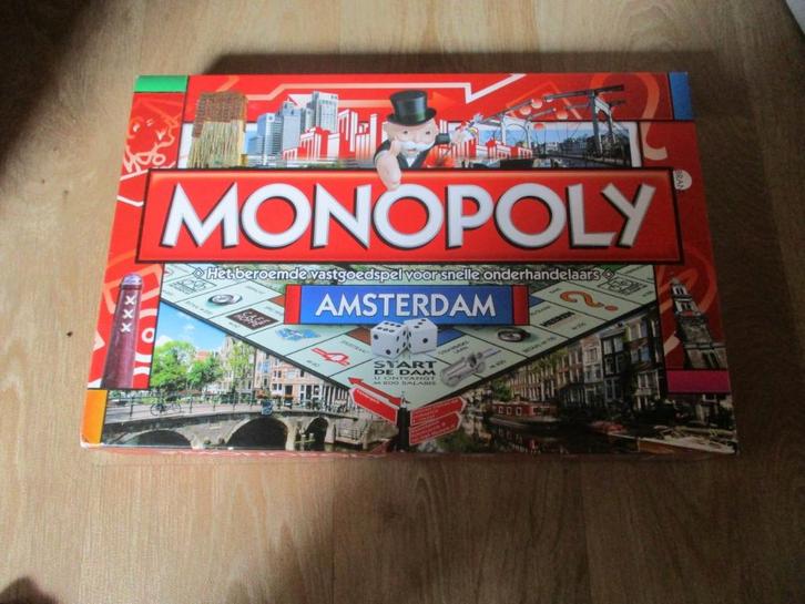 bordspel zgan Monopoly Amsterdam Monopolie 2e editie, Hobby en Vrije tijd, Gezelschapsspellen | Bordspellen, Zo goed als nieuw