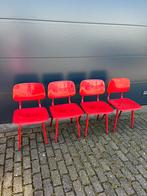 Friso Kramer stoelen eetkamerstoelen revolt vintage design, Vier, Gebruikt, Ophalen of Verzenden, Rood