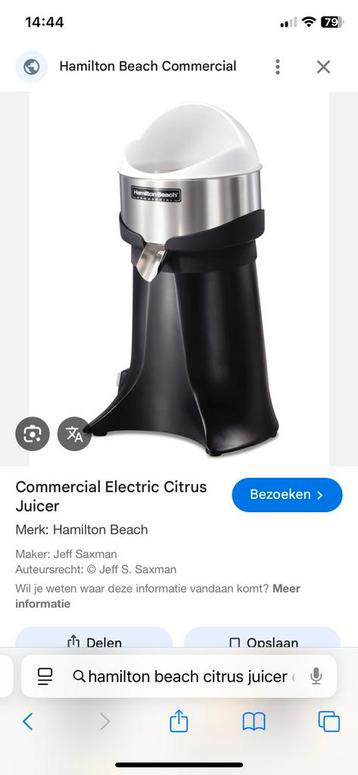 Hamilton juicer als nieuw beschikbaar voor biedingen