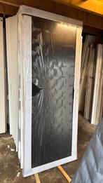 Zwarte opdekdeur freeslijn 88x231.5 cm linkshangend nr 257, Ophalen, 80 tot 100 cm, 215 cm of meer, Binnendeur
