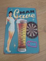 Man Cave metalen bier bord., Verzamelen, Merken en Reclamevoorwerpen, Ophalen of Verzenden, Zo goed als nieuw, Reclamebord