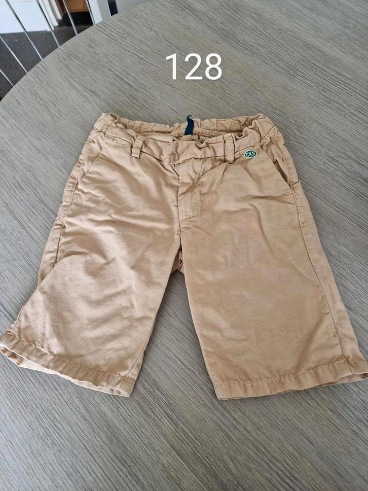 Korte broek beige maat 128 CKS, Kinderen en Baby's, Kinderkleding | Maat 128, Zo goed als nieuw, Jongen, Broek, Ophalen of Verzenden