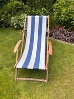 Retro houten ligstoel, Tuin en Terras, Tuinstoelen, Ophalen, Gebruikt, Hout
