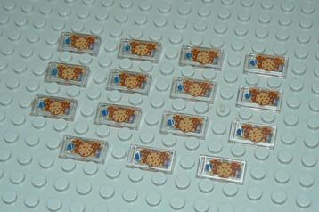 L861 Tegels 1x2 met opdruk transparant 15 st. beschikbaar voor biedingen