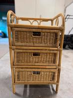 Rotan vintage Ladekastje - Charmant en Praktisch!, Huis en Inrichting, Kasten | Dressoirs, Ophalen, Overige materialen, Minder dan 50 cm