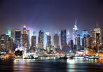 89 New York Skyline Vlies Fotobehang 350x250cm in 3 maten, Ophalen of Verzenden, Minder dan 10 m², Geel