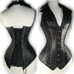 Zwart leren korset met v-hals dames vrouwen punk corset, Kleding | Dames, Verzenden, Zwart, Body of Korset