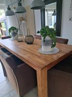 Eetkamer tafel hout 100x220, Ophalen, Gebruikt, 100 tot 150 cm, 200 cm of meer