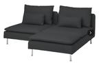 FRIDTUNA donkergr. & LEJDE gr./zw. (SÖDERHAMN bank 1+lounge), Stof, 150 tot 200 cm, 75 tot 100 cm, Ophalen of Verzenden