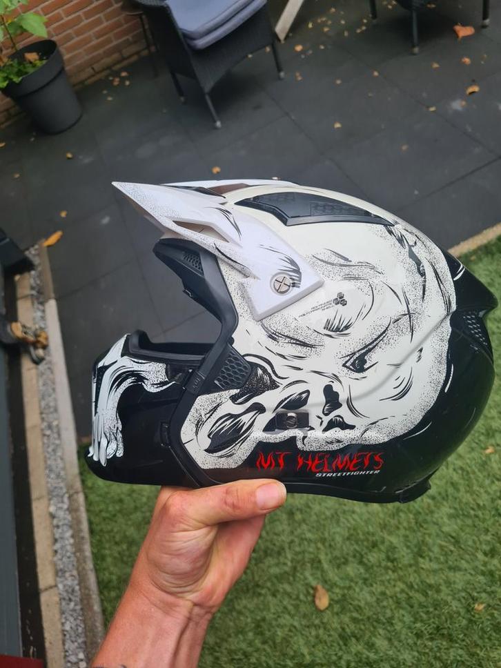 MT Helmets Streetfighter Skull - Offroad Helm, Motoren, Kleding | Motorhelmen, Heren, Offroadhelm, XL, Overige merken, Tweedehands