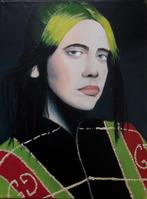 Schilderij olieverf portret Billie Eilish 40x30cm, Antiek en Kunst, Kunst | Schilderijen | Modern, Ophalen of Verzenden