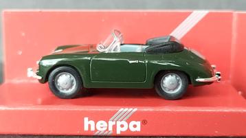 Porsche 356 b Cabrio green 1:87 H0 Herpa Pol  beschikbaar voor biedingen