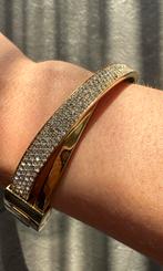 Michael Kors Gouden Armband met Strass, Sieraden, Tassen en Uiterlijk, Armbanden, Ophalen of Verzenden, Gebruikt, Goud, Met kristal