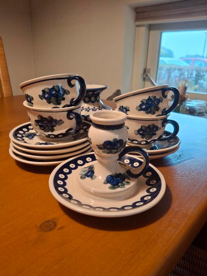 Boleslawiec Pools servies aardewerk handgeschilderd, Huis en Inrichting, Keuken | Servies, Gebruikt, Kom(men), Overige stijlen