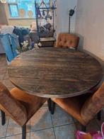 Prachtige ronde tafel, gekocht bij landelijk label in borne, Huis en Inrichting, Ophalen, Gebruikt, Rond, 100 tot 150 cm