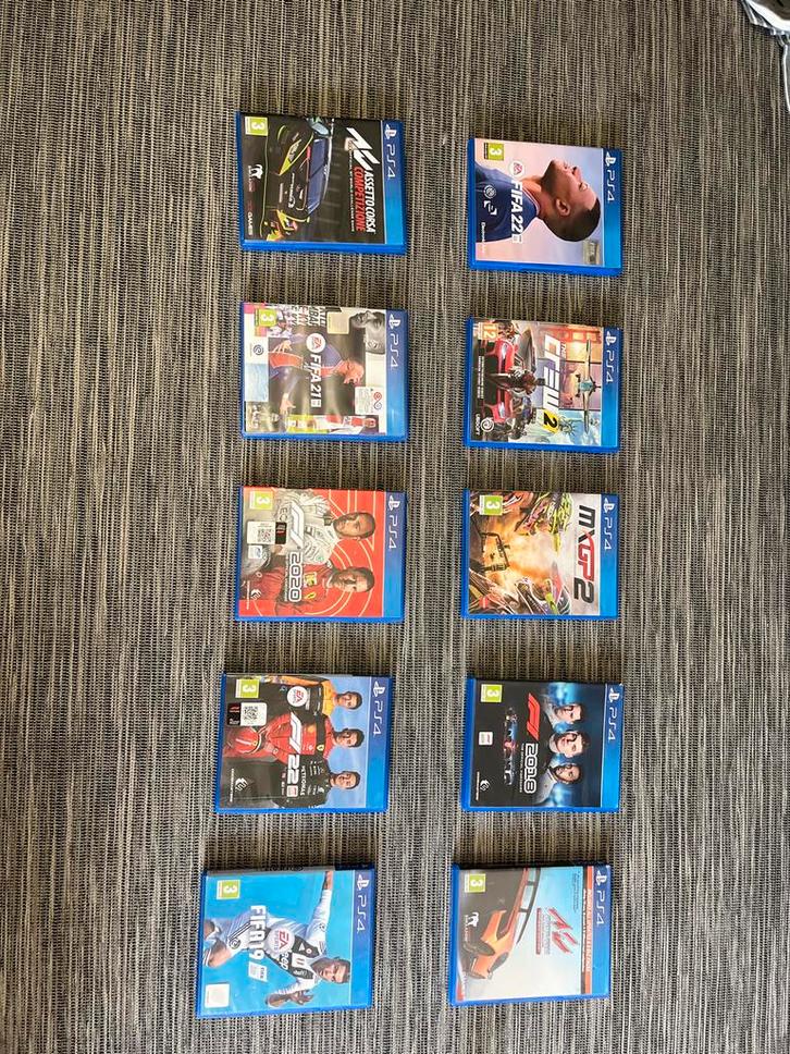 PS4 Games: FIFA, F1, Assetto Corsa & Meer!, Spelcomputers en Games, Games | Overige, Gebruikt, Sport, 1 speler, Vanaf 3 jaar, Eén computer