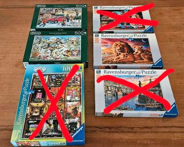 Leuke puzzels van Ravensburger en Falcon de Luxe beschikbaar voor biedingen