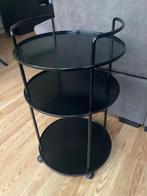 Metalen Keuken Servieswagen zwart op wielen, Huis en Inrichting, Ophalen of Verzenden, Zo goed als nieuw