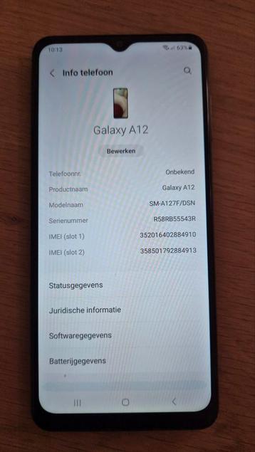 Samsung A12 32GB + lader beschikbaar voor biedingen