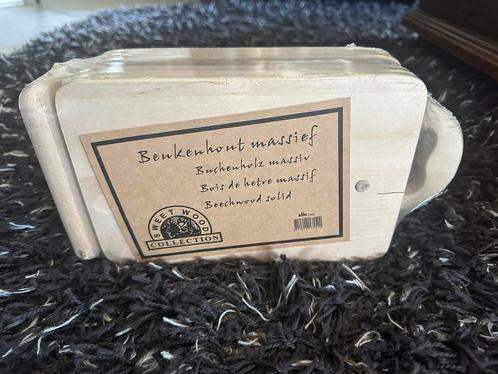 Nieuw rek met broodplanken snijplanken hout 6 delig H22xB15, Huis en Inrichting, Keuken | Keukenbenodigdheden, Nieuw, Ophalen of Verzenden