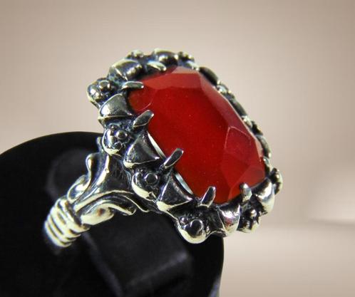 Prachtige antiek 830 zilveren CARNEOOL ring M 16,5!, Sieraden, Tassen en Uiterlijk, Ringen, Zo goed als nieuw, Dame of Heer, Zilver