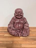 Boeddha, paars geglazuurd, terracotta, H 41 cm, Gebruikt, Ophalen