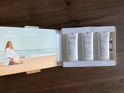 Giftset met 3 verzorgingsproducten van ZARQA (KWF), Sieraden, Tassen en Uiterlijk, Uiterlijk | Lichaamsverzorging, Nieuw, Ophalen of Verzenden
