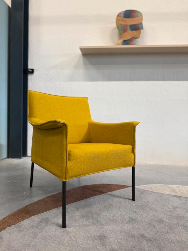 Design on Stock Limec Fauteuil Ploegwool Geel design stoel, Huis en Inrichting, Fauteuils, Nieuw, 50 tot 75 cm, 75 tot 100 cm