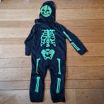 Groen Skeletpak +kap maat 110-122 Halloween  of carnaval, Ophalen of Verzenden, Zo goed als nieuw, 110 t/m 116, Jongen of Meisje