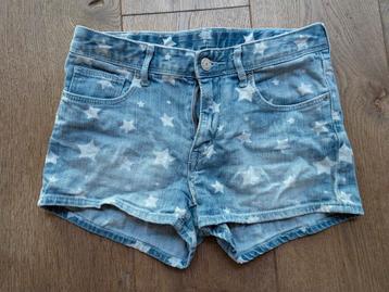 H&M Denim Short Sterren Maat 152 beschikbaar voor biedingen