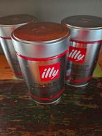 Drie koffieblikken Illy, leeg, Ophalen, Gebruikt