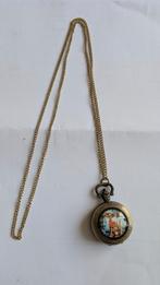 Steam punk zak horloge met kat op voorkant, Ophalen of Verzenden, Gebruikt, Overige kleuren, Overige materialen