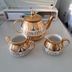 Vintage thee service : Gibson Staffordshire Gold And Cream T, Ophalen, Gebruikt, Kop en/of schotel