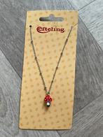 (Nieuw) paddenstoelen ketting Efteling, Verzenden, Nieuw, Zilver, Kunststof