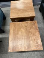2 teakhouten salontafels €25,- per stuk, Huis en Inrichting, Tafels | Salontafels, Ophalen, ., 50 tot 100 cm, Zo goed als nieuw