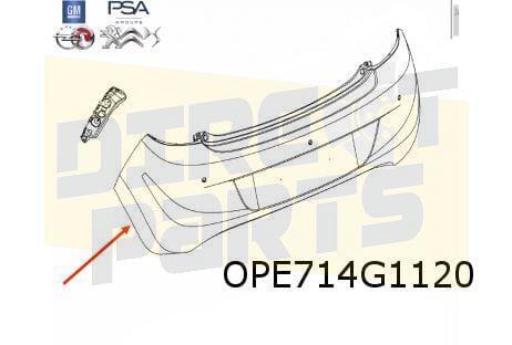Opel Karl (6/15-9/19) achterbumper (bij PDC) (te spuiten) Or, Auto-onderdelen, Carrosserie en Plaatwerk, Bumper, Opel, Achter