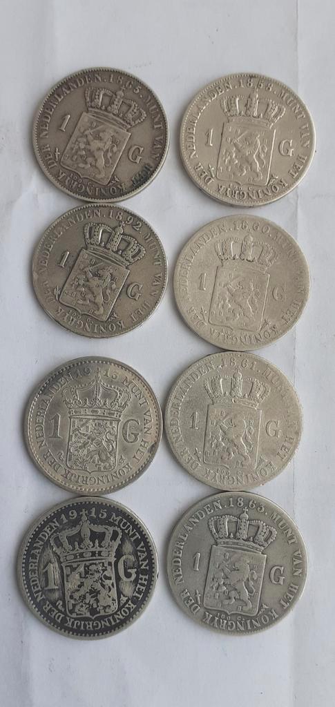 Guldens., Postzegels en Munten, Munten | Nederland, 1 gulden, Koning Willem III, Ophalen of Verzenden