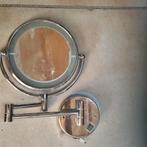 Wandspiegel met uitschuifbare arm, Minder dan 50 cm, Gebruikt, Rond, Ophalen of Verzenden