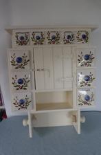 mooie houten kruidenrek en keramische schuiflade’s vintage, Ophalen of Verzenden, Zo goed als nieuw